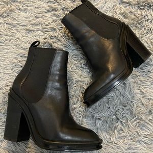 aldo black high heel boots